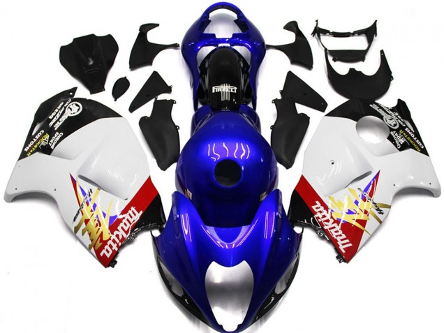 1997-2007 Blue and White Custom w black Suzuki GSXR 1300 Motorcycle Fairing UK 1997-2007 Blue and White Custom w black Suzuki GSXR 1300 Motorcycle Fairing UK