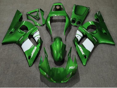 1998-2002 Deep Green & White Yamaha R6 Motorcycle Fairing UK