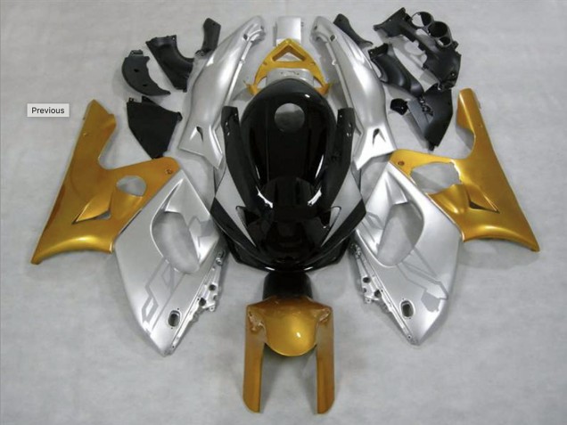 1998-2007 Gold and Silver Gloss Yamaha YZF600 Motorcycle Fairing UK 1998-2007 Gold and Silver Gloss Yamaha YZF600 Motorcycle Fairing UK
