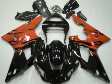 2000-2001 Black Flame & Orange Yamaha R1 Motorcycle Fairing UK