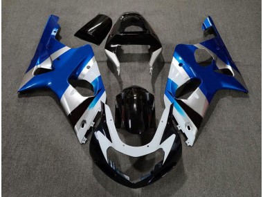 2000-2002 Gloss Blue and Silver OEM Suzuki GSXR 1000 Motorcycle Fairing UK