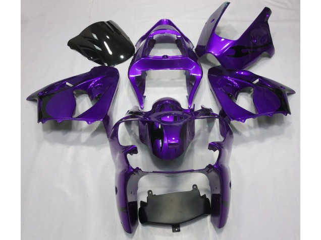 2000-2002 Metallic Purple Kawasaki ZX6R Motorcycle Fairing UK 2000-2002 Metallic Purple Kawasaki ZX6R Motorcycle Fairing UK