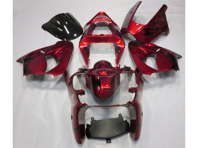 2000-2002 Metallic Red Kawasaki ZX6R Motorcycle Fairing UK 2000-2002 Metallic Red Kawasaki ZX6R Motorcycle Fairing UK