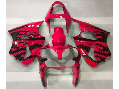 2000-2002 Red & Black Flame Kawasaki ZX6R Motorcycle Fairing UK