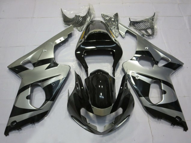 2000-2002 Silver and Black OEM Style Suzuki GSXR 1000 Motorcycle Fairing UK 2000-2002 Silver and Black OEM Style Suzuki GSXR 1000 Motorcycle Fairing UK