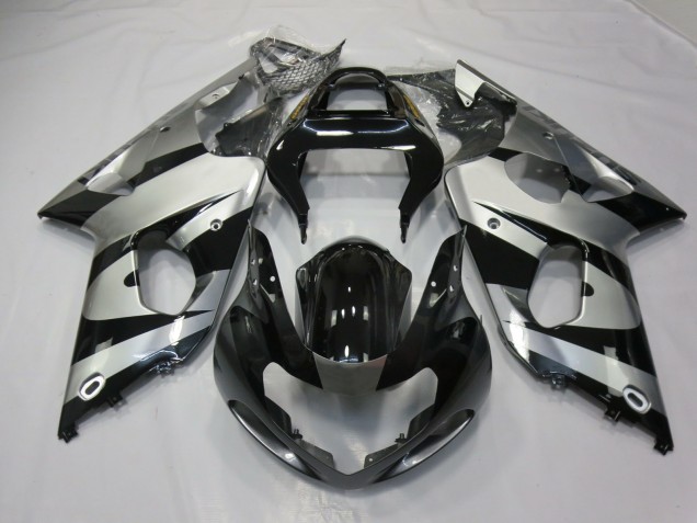2000-2002 Silver and Black Suzuki GSXR 1000 Motorcycle Fairing UK 2000-2002 Silver and Black Suzuki GSXR 1000 Motorcycle Fairing UK