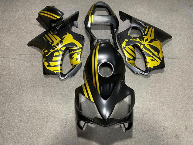 2001-2003 Matte Black & Gold Skull Honda CBR600 F4i Motorcycle Fairing UK 2001-2003 Matte Black & Gold Skull Honda CBR600 F4i Motorcycle Fairing UK