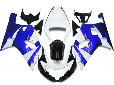 2001-2003 Vibrant Blue and White OEM Style Suzuki GSXR 600-750 Motorcycle Fairing UK