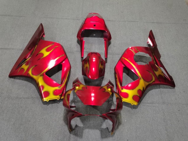 2002-2003 Red & Gold Style Honda CBR954 Motorcycle Fairing UK 2002-2003 Red & Gold Style Honda CBR954 Motorcycle Fairing UK