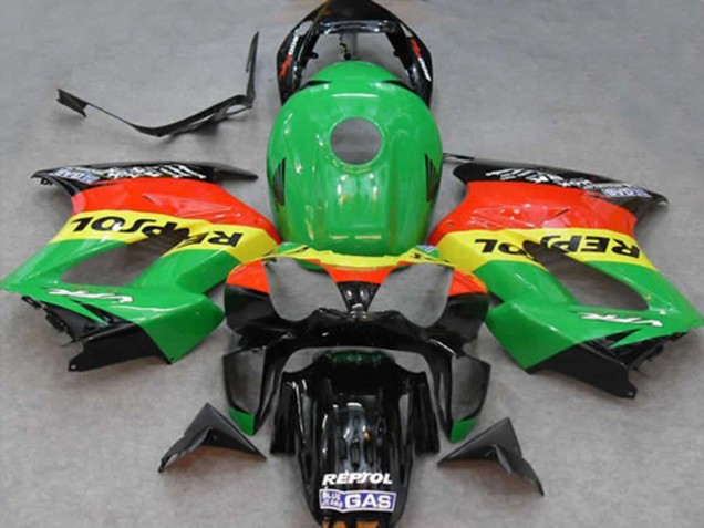 2002-2012 Green Repsol Honda VFR800 Motorcycle Fairing UK 2002-2012 Green Repsol Honda VFR800 Motorcycle Fairing UK