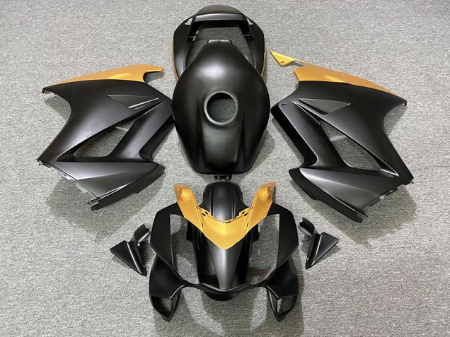 2002-2012 Matte Black & Gold Honda VFR800 Motorcycle Fairing UK 2002-2012 Matte Black & Gold Honda VFR800 Motorcycle Fairing UK