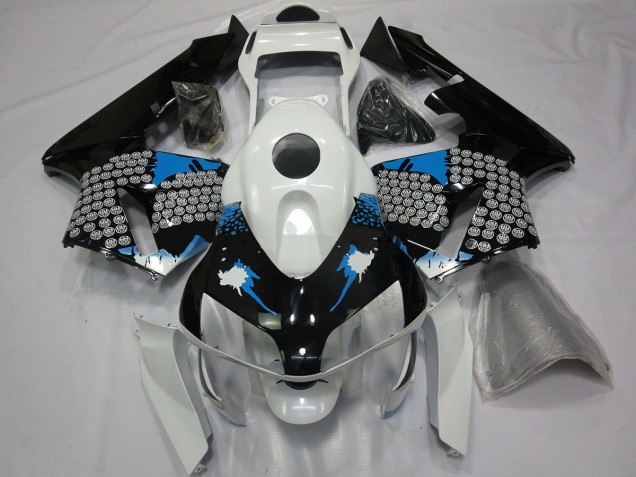 2003-2004 Blue White and Black Splatter Honda CBR600RR Motorcycle Fairing UK 2003-2004 Blue White and Black Splatter Honda CBR600RR Motorcycle Fairing UK