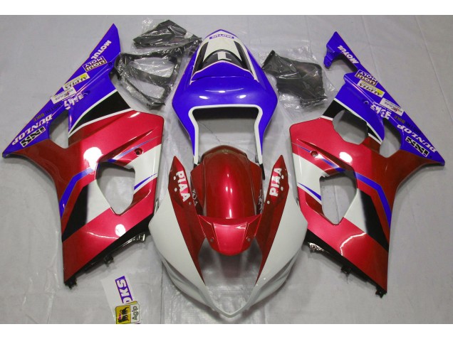 2003-2004 Gloss Candy Red and Blue Suzuki GSXR 1000 Motorcycle Fairing UK 2003-2004 Gloss Candy Red and Blue Suzuki GSXR 1000 Motorcycle Fairing UK