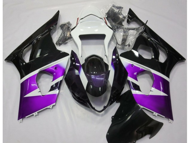2003-2004 Gloss Purple and White Suzuki GSXR 1000 Motorcycle Fairing UK 2003-2004 Gloss Purple and White Suzuki GSXR 1000 Motorcycle Fairing UK
