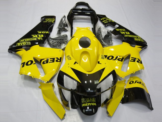 2003-2004 Gloss Yellow Repsol Honda CBR600RR Motorcycle Fairing UK 2003-2004 Gloss Yellow Repsol Honda CBR600RR Motorcycle Fairing UK