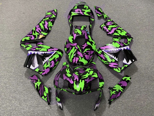 2003-2004 Green and Pink Camo Honda CBR600RR Motorcycle Fairing UK 2003-2004 Green and Pink Camo Honda CBR600RR Motorcycle Fairing UK