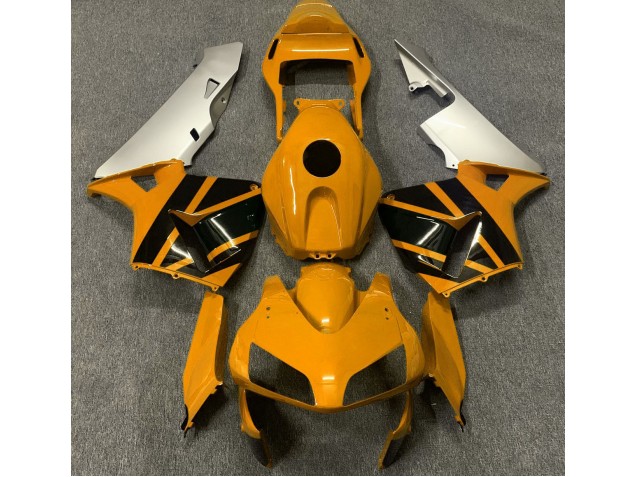 2003-2004 Mustard Yellow & Matte Silver Honda CBR600RR Motorcycle Fairing UK 2003-2004 Mustard Yellow & Matte Silver Honda CBR600RR Motorcycle Fairing UK
