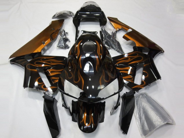 2003-2004 Orange Flames Honda CBR600RR Motorcycle Fairing UK 2003-2004 Orange Flames Honda CBR600RR Motorcycle Fairing UK