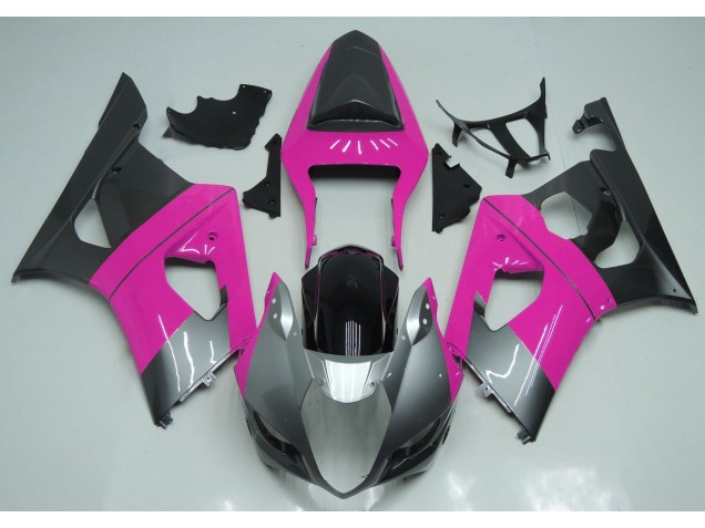 2003-2004 Pink Silver and Black Suzuki GSXR 1000 Motorcycle Fairing UK 2003-2004 Pink Silver and Black Suzuki GSXR 1000 Motorcycle Fairing UK