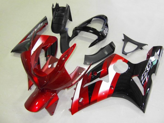 2003-2004 Red and Black Kawasaki ZX6R Motorcycle Fairing UK 2003-2004 Red and Black Kawasaki ZX6R Motorcycle Fairing UK