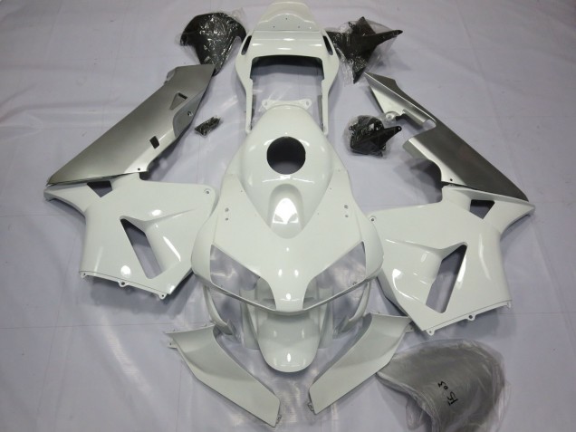 2003-2004 Silver and White Honda CBR600RR Motorcycle Fairing UK 2003-2004 Silver and White Honda CBR600RR Motorcycle Fairing UK