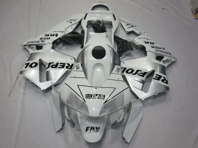 2003-2004 White Silver Repsol Honda CBR600RR Motorcycle Fairing UK 2003-2004 White Silver Repsol Honda CBR600RR Motorcycle Fairing UK