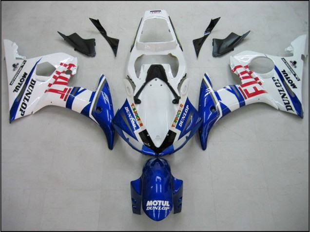 2003-2005 Blue Fiat Yamaha R6 Motorcycle Fairing UK 2003-2005 Blue Fiat Yamaha R6 Motorcycle Fairing UK