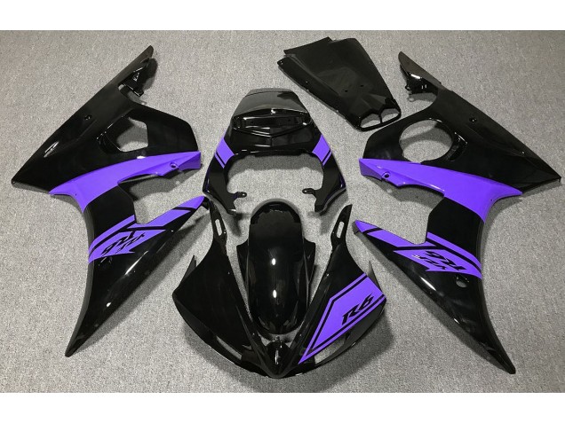 2003-2005 Gloss Black and Purple Yamaha R6 Motorcycle Fairing UK 2003-2005 Gloss Black and Purple Yamaha R6 Motorcycle Fairing UK