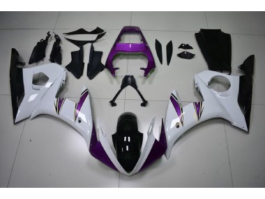 2003-2005 Gloss White & Purple Accents Yamaha R6 Motorcycle Fairing UK