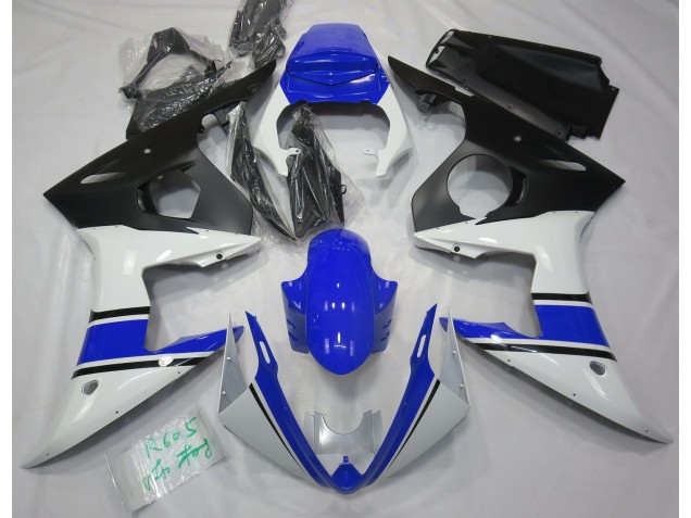 2003-2005 Gloss White and Blue Yamaha R6 Motorcycle Fairing UK 2003-2005 Gloss White and Blue Yamaha R6 Motorcycle Fairing UK