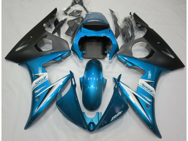 2003-2005 Light Blue & White Yamaha R6 Motorcycle Fairing UK 2003-2005 Light Blue & White Yamaha R6 Motorcycle Fairing UK