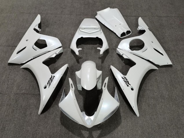 2003-2005 Pearl White Yamaha R6 Motorcycle Fairing UK 2003-2005 Pearl White Yamaha R6 Motorcycle Fairing UK