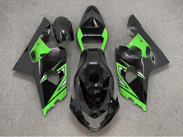 2004-2005 Gloss Black and Green Suzuki GSXR 600-750 Motorcycle Fairing UK 2004-2005 Gloss Black and Green Suzuki GSXR 600-750 Motorcycle Fairing UK