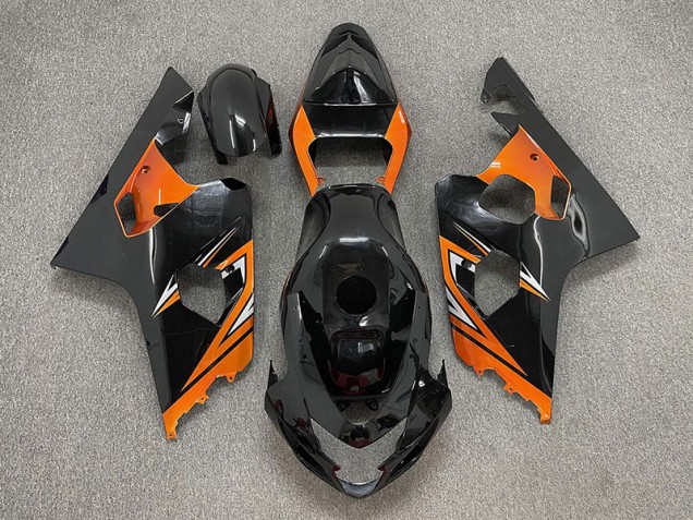 2004-2005 Gloss Black and Orange Suzuki GSXR 600-750 Motorcycle Fairing UK 2004-2005 Gloss Black and Orange Suzuki GSXR 600-750 Motorcycle Fairing UK