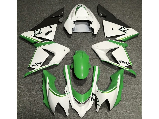2004-2005 Gloss White & Green Kawasaki ZX10R Motorcycle Fairing UK 2004-2005 Gloss White & Green Kawasaki ZX10R Motorcycle Fairing UK