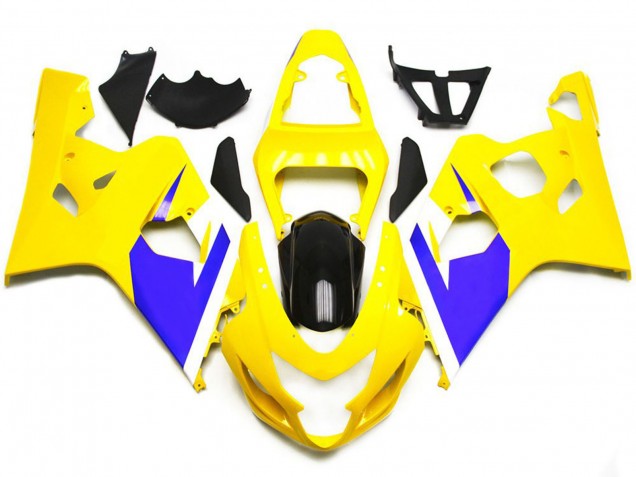 2004-2005 Gloss Yellow and Vibrant Blue Custom Suzuki GSXR 600-750 Motorcycle Fairing UK 2004-2005 Gloss Yellow and Vibrant Blue Custom Suzuki GSXR 600-750 Motorcycle Fairing UK