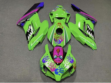 2004-2005 Green and Purple Shark Honda CBR1000RR Motorcycle Fairing UK