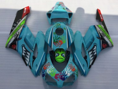 2004-2005 Light Blue Shark Honda CBR1000RR Motorcycle Fairing UK