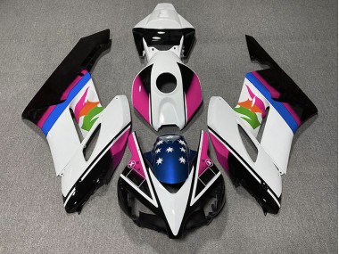 2004-2005 Pink and Blue Flag Honda CBR1000RR Motorcycle Fairing UK
