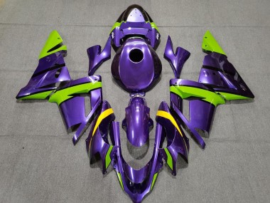 2004-2005 Purple Green and Yellow Kawasaki ZX10R Motorcycle Fairing UK