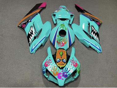 2004-2005 Teal Shark Honda CBR1000RR Motorcycle Fairing UK