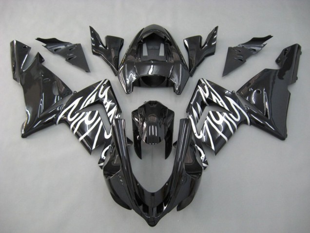 2004-2005 White Flame Kawasaki ZX10R Motorcycle Fairing UK 2004-2005 White Flame Kawasaki ZX10R Motorcycle Fairing UK