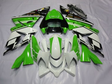 2004-2005 White Green Kawasaki ZX10R Motorcycle Fairing UK