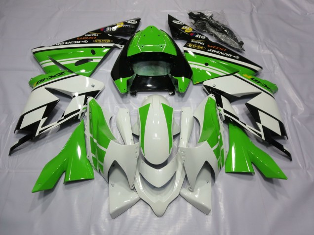 2004-2005 White Green Kawasaki ZX10R Motorcycle Fairing UK 2004-2005 White Green Kawasaki ZX10R Motorcycle Fairing UK