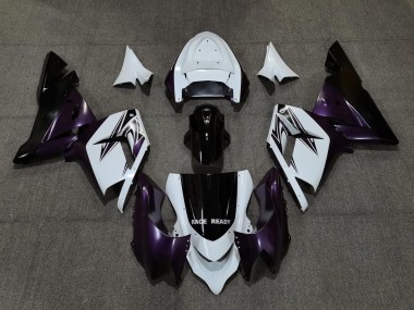 2004-2005 White Purple and Black Kawasaki ZX10R Motorcycle Fairing UK