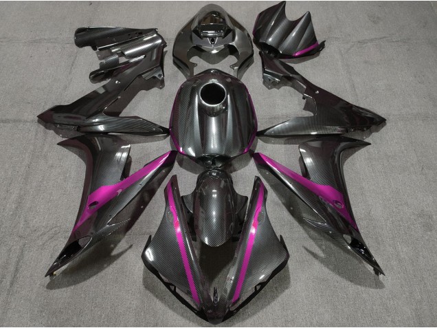 2004-2006 Carbon Style w Pink Yamaha R1 Motorcycle Fairing UK 2004-2006 Carbon Style w Pink Yamaha R1 Motorcycle Fairing UK
