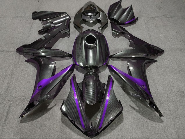 2004-2006 Carbon Style w Purple Yamaha R1 Motorcycle Fairing UK 2004-2006 Carbon Style w Purple Yamaha R1 Motorcycle Fairing UK