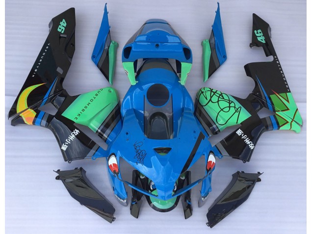 2005-2006 Blue Shark & Green Honda CBR600RR Motorcycle Fairing UK 2005-2006 Blue Shark & Green Honda CBR600RR Motorcycle Fairing UK