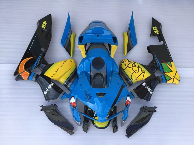2005-2006 Blue Shark & Yellow Honda CBR600RR Motorcycle Fairing UK 2005-2006 Blue Shark & Yellow Honda CBR600RR Motorcycle Fairing UK