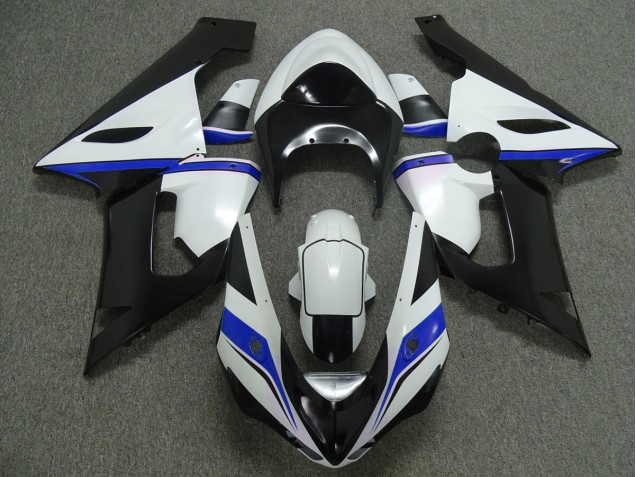 2005-2006 Blue white and Black Kawasaki ZX6R Motorcycle Fairing UK 2005-2006 Blue white and Black Kawasaki ZX6R Motorcycle Fairing UK